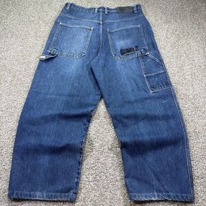 Y2k Southpole Jeans Embroidered Carpenter Baggy Dark Wash 36/29 Essential Hiphop